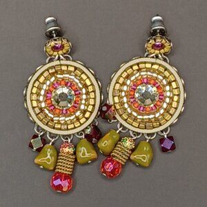 Adaya beaded coin earrings